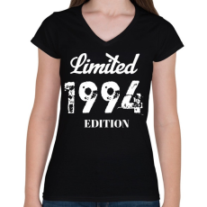 PRINTFASHION 1994 - Női V-nyakú póló - Fekete