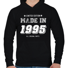 PRINTFASHION 1995 - Férfi kapucnis pulóver - Fekete férfi pulóver, kardigán