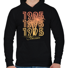 PRINTFASHION 1995 - Férfi kapucnis pulóver - Fekete