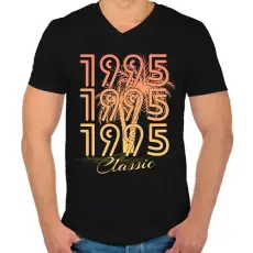PRINTFASHION 1995 - Férfi V-nyakú póló - Fekete
