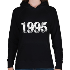 PRINTFASHION 1995 - Női kapucnis pulóver - Fekete női pulóver, kardigán