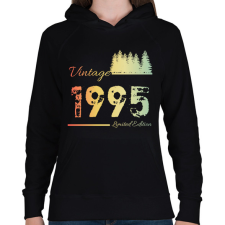 PRINTFASHION 1995 - Női kapucnis pulóver - Fekete női pulóver, kardigán