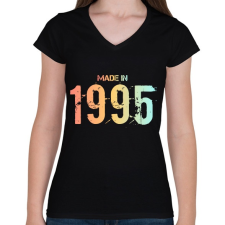 PRINTFASHION 1995 - Női V-nyakú póló - Fekete női póló