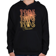 PRINTFASHION 1996 - Gyerek kapucnis pulóver - Fekete