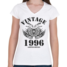 PRINTFASHION 1996 - Női V-nyakú póló - Fehér női póló