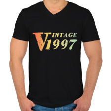 PRINTFASHION 1997 - Férfi V-nyakú póló - Fekete férfi póló