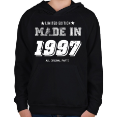 PRINTFASHION 1997 - Gyerek kapucnis pulóver - Fekete