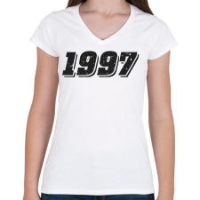 PRINTFASHION 1997 - Női V-nyakú póló - Fehér női póló
