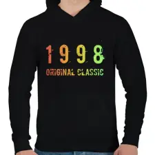 PRINTFASHION 1998 - Férfi kapucnis pulóver - Fekete férfi pulóver, kardigán