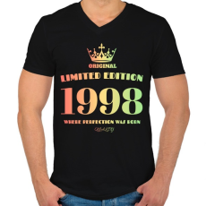 PRINTFASHION 1998 - Férfi V-nyakú póló - Fekete