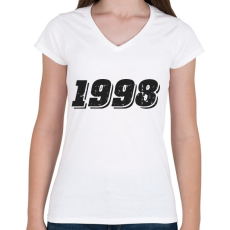 PRINTFASHION 1998 - Női V-nyakú póló - Fehér