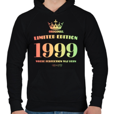 PRINTFASHION 1999 - Férfi kapucnis pulóver - Fekete