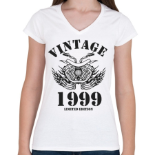 PRINTFASHION 1999 - Női V-nyakú póló - Fehér női póló