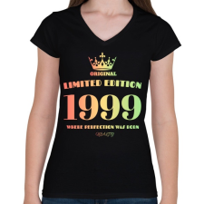 PRINTFASHION 1999 - Női V-nyakú póló - Fekete női póló