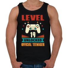 PRINTFASHION 19 éves gamer - Férfi atléta - Fekete