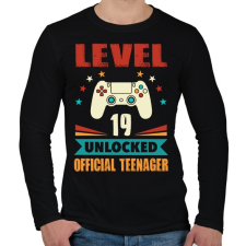 PRINTFASHION 19 éves gamer - Férfi hosszú ujjú póló - Fekete férfi póló