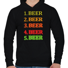 PRINTFASHION 1-5 Beer - Férfi kapucnis pulóver - Fekete férfi pulóver, kardigán