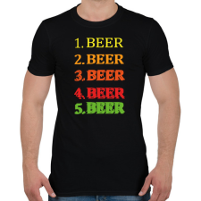 PRINTFASHION 1-5 Beer - Férfi póló - Fekete férfi póló