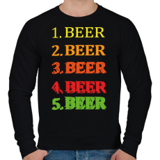 PRINTFASHION 1-5 Beer - Férfi pulóver - Fekete