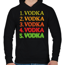 PRINTFASHION 1-5 Vodka - Férfi kapucnis pulóver - Fekete férfi pulóver, kardigán