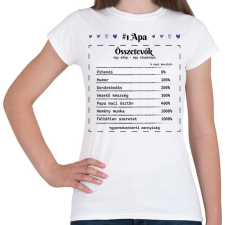 PRINTFASHION #1 Apa összetevők - Női póló - Fehér női póló