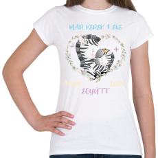 PRINTFASHION 1 éve együtt - Névvel, számmal - Női póló - Fehér