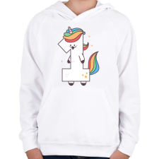 PRINTFASHION 1 éves unikornis - Gyerek kapucnis pulóver - Fehér gyerek pulóver, kardigán