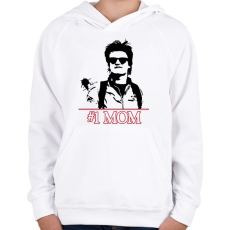 PRINTFASHION #1 Mom - Stranger Things - Gyerek kapucnis pulóver - Fehér