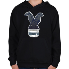 PRINTFASHION 1 vödör kávé - Gyerek kapucnis pulóver - Fekete gyerek pulóver, kardigán