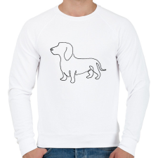 PRINTFASHION 1 vonalas tacsi fekete - Férfi pulóver - Fehér férfi pulóver, kardigán