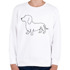 PRINTFASHION 1 vonalas tacsi fekete - Gyerek pulóver - Fehér