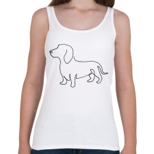 PRINTFASHION 1 vonalas tacsi fekete - Női atléta - Fehér női trikó