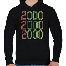 PRINTFASHION 2000 - Férfi kapucnis pulóver - Fekete férfi pulóver, kardigán