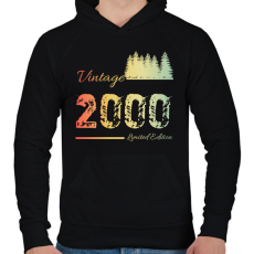 PRINTFASHION 2000 - Férfi kapucnis pulóver - Fekete