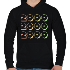 PRINTFASHION 2000 - Férfi kapucnis pulóver - Fekete férfi pulóver, kardigán