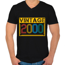 PRINTFASHION 2000 - Férfi V-nyakú póló - Fekete férfi póló