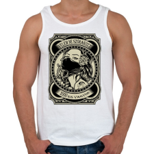 PRINTFASHION 2000 Velem ne szórakozz - Férfi atléta - Fehér atléta, trikó