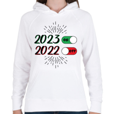 PRINTFASHION 2023 - ON - Női kapucnis pulóver - Fehér női pulóver, kardigán