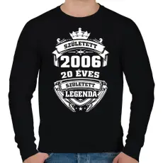 PRINTFASHION 20 éves - Férfi pulóver - Fekete