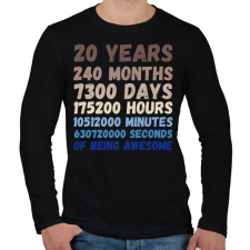 PRINTFASHION 20 years - Férfi hosszú ujjú póló - Fekete férfi póló