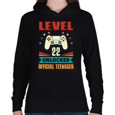 PRINTFASHION 22 éves gamer - Női kapucnis pulóver - Fekete női pulóver, kardigán
