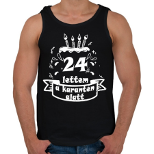 PRINTFASHION 24 lettem - Férfi atléta - Fekete atléta, trikó