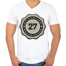 PRINTFASHION 27 - Férfi V-nyakú póló - Fehér
