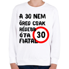 PRINTFASHION 30 éves (fekete) - Gyerek pulóver - Fehér gyerek pulóver, kardigán