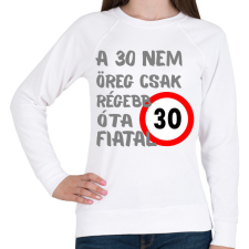 PRINTFASHION 30 éves  (szürke) - Női pulóver - Fehér női pulóver, kardigán