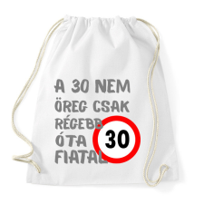 PRINTFASHION 30 éves  (szürke) - Sportzsák, Tornazsák - Fehér tornazsák