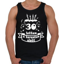 PRINTFASHION 30 lettem - Férfi atléta - Fekete atléta, trikó