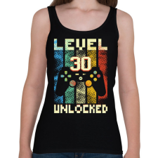 PRINTFASHION 30. születésnapi ajándék - Női atléta - Fekete női trikó