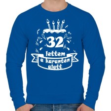 PRINTFASHION 32 lettem - Férfi pulóver - Királykék férfi pulóver, kardigán