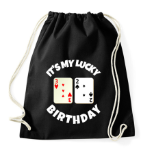 PRINTFASHION 32 POKER SZÜLINAP - Sportzsák, Tornazsák - Fekete tornazsák